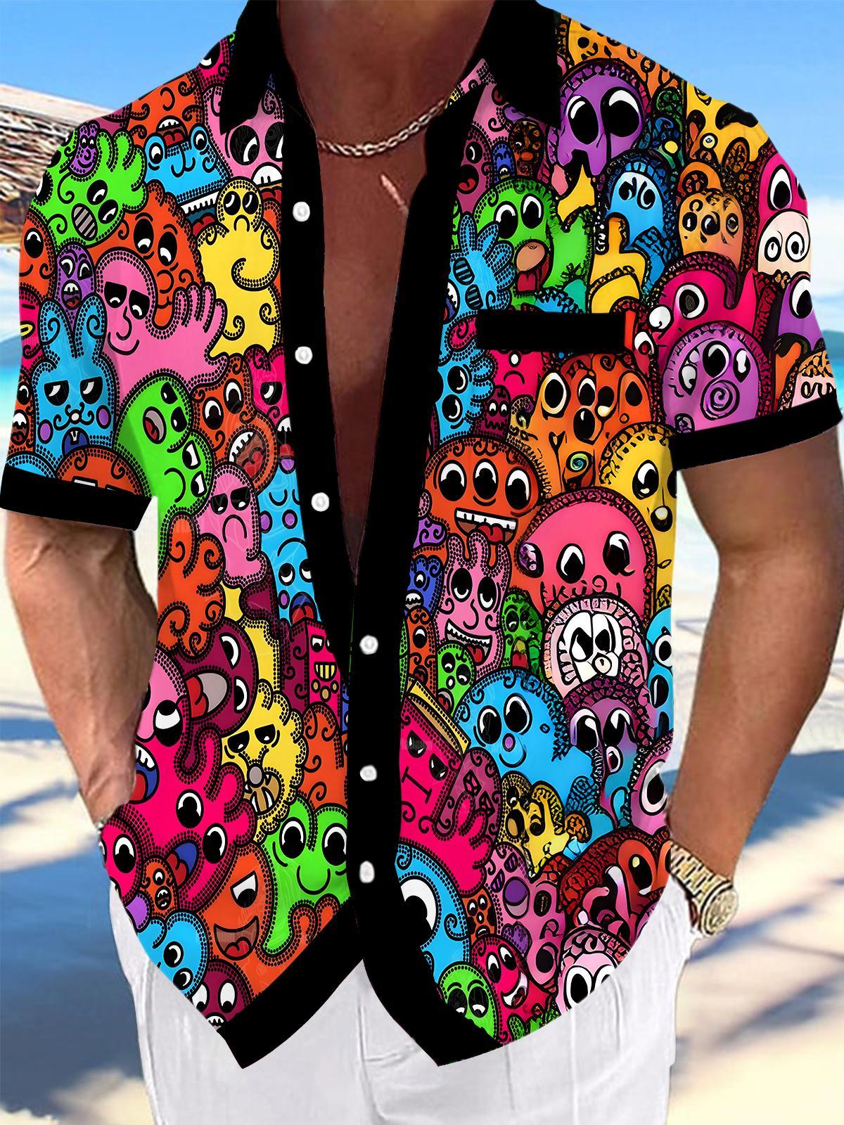 Funny Men's Pocket Short Sleeve Shirts