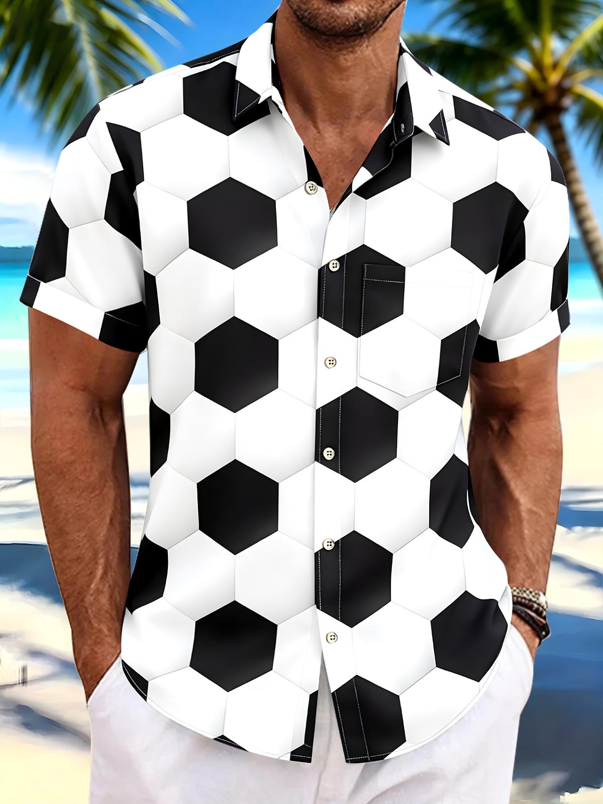 Football Men's Pocket Short Sleeve Shirts