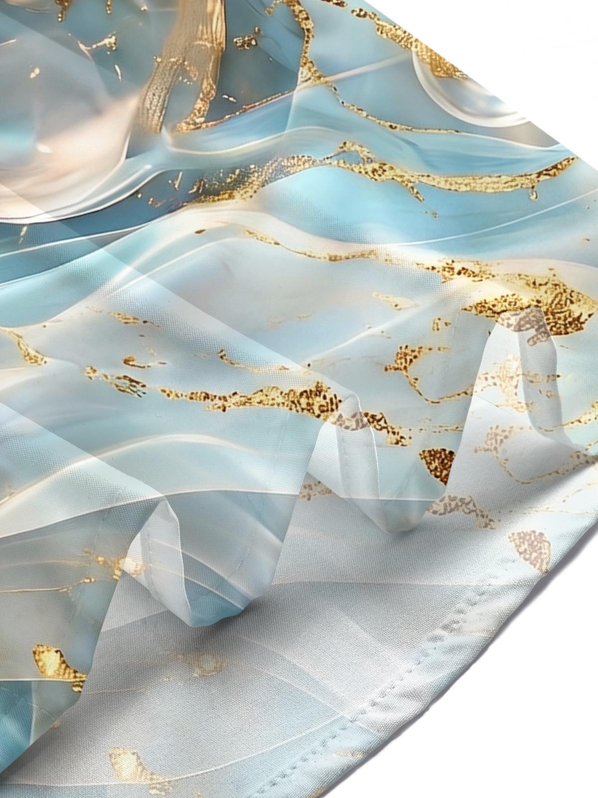 Gold Foil Bubble Fluid Art Men's Pocket Short Sleeve Shirts