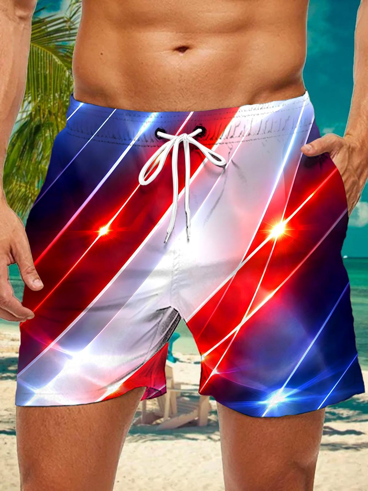Abstract Men's Print Pocket Shorts