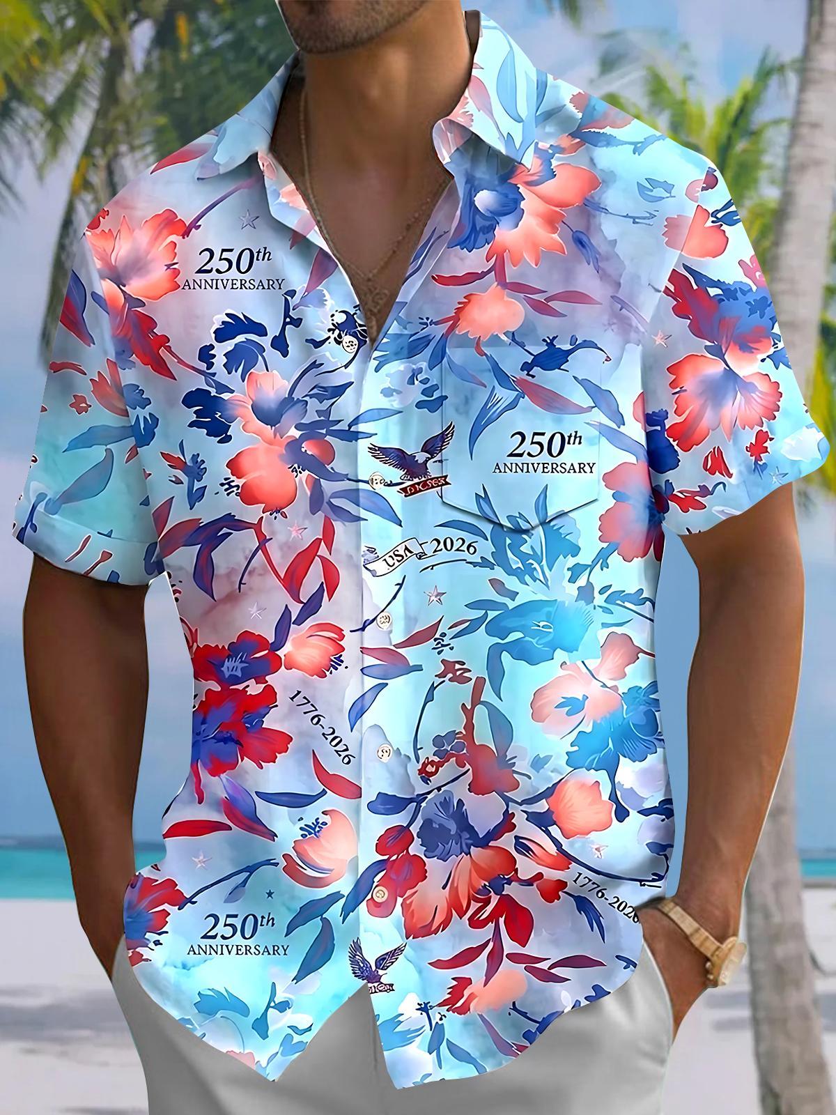 250th Anniversary Celebrate Men's Pocket Short Sleeve Shirts