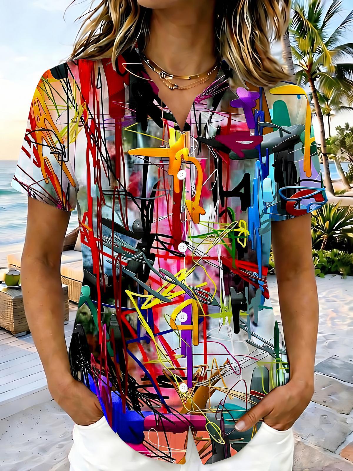 Tie Dye Women's Short Sleeve Shirts