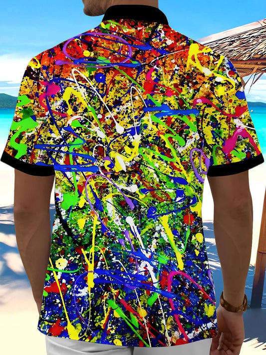 Tie Dye Men's Pocket Short Sleeve Shirts