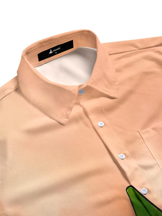 Funny Christmas Costume Men's Pocket Short Sleeve Shirts