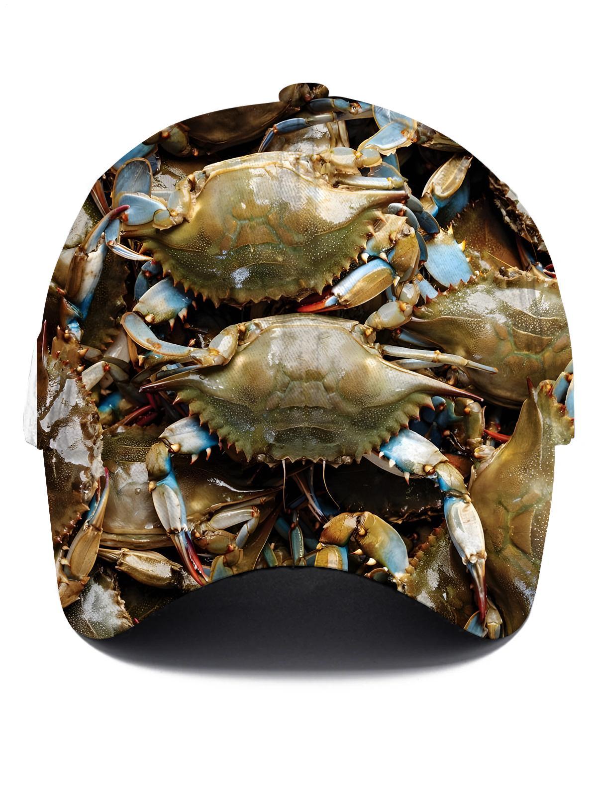 Seafood Crab Print Men's Print Baseball Cap