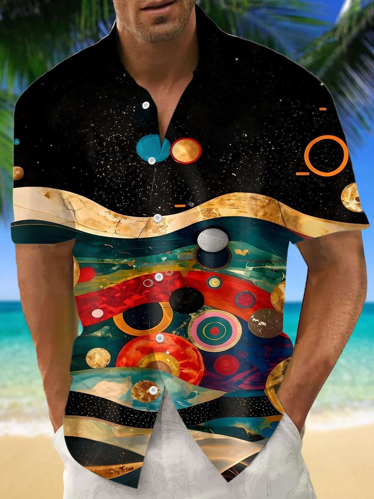 Geometry Men's Pocket Short Sleeve Shirts