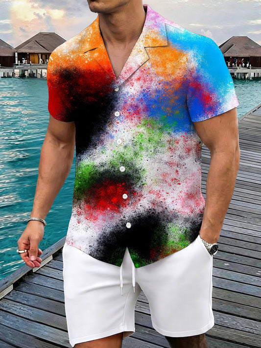 Tie Dye Men's Pocket Short Sleeve Sets
