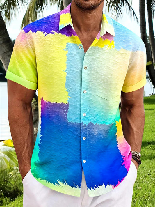 Geometry Men's Pocket Short Sleeve Shirts