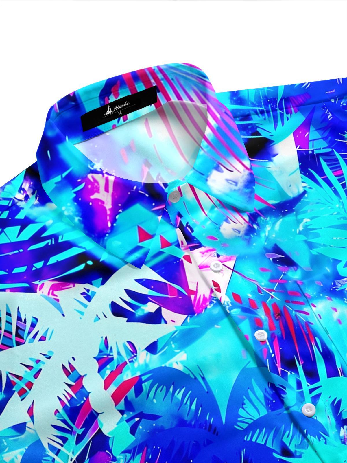 Hawaiian Leaf Men's Pocket Short Sleeve Shirts