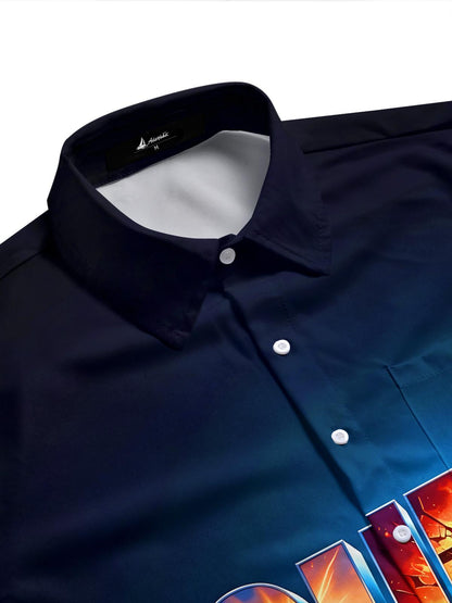 Dark Christ Lion Cross Men's Pocket Short Sleeve Shirts