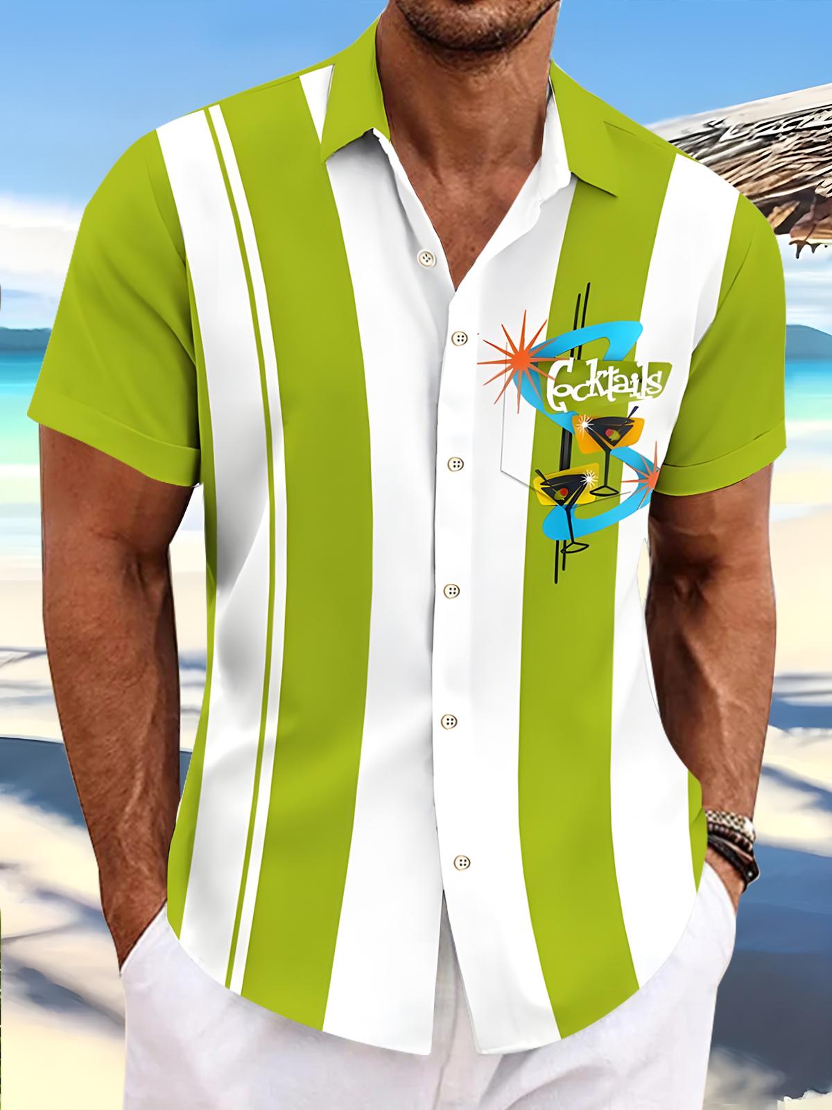 Hawaiian Men's Pocket Short Sleeve Shirts