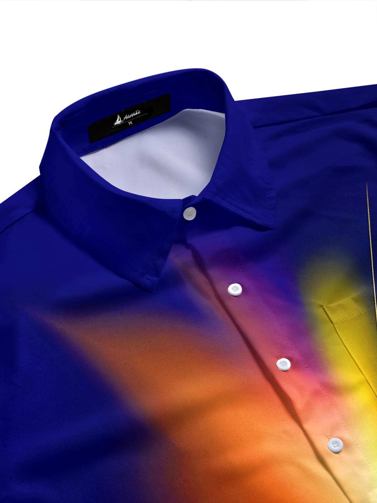 Abstract Men's Pocket Short Sleeve Shirts
