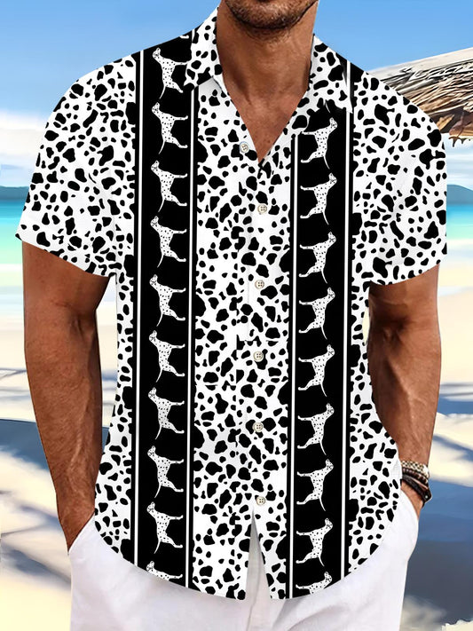 Dog Men's Pocket Short Sleeve Shirts