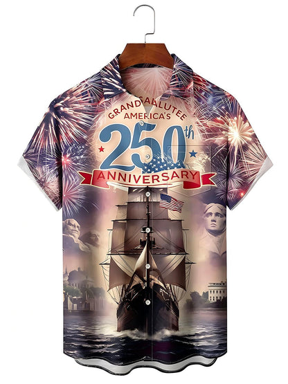 Independence Boat Men's Pocket Short Sleeve Shirts