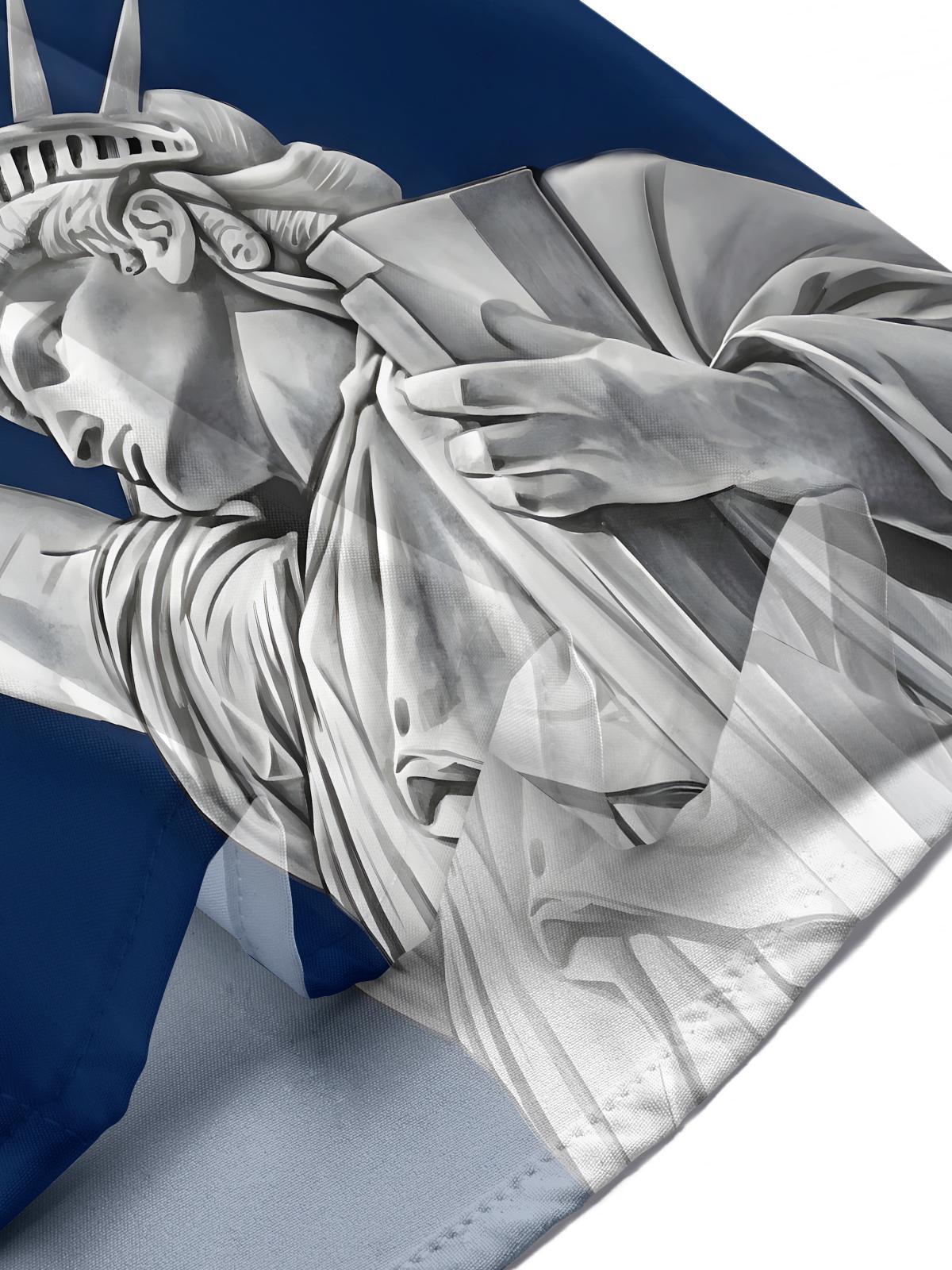 USA Statue Of Liberty Independence Day Men's Short Sleeve Baseball Jersey