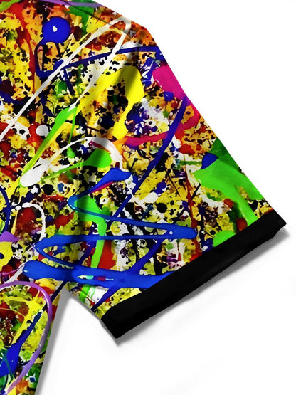 Tie Dye Men's Pocket Short Sleeve Shirts