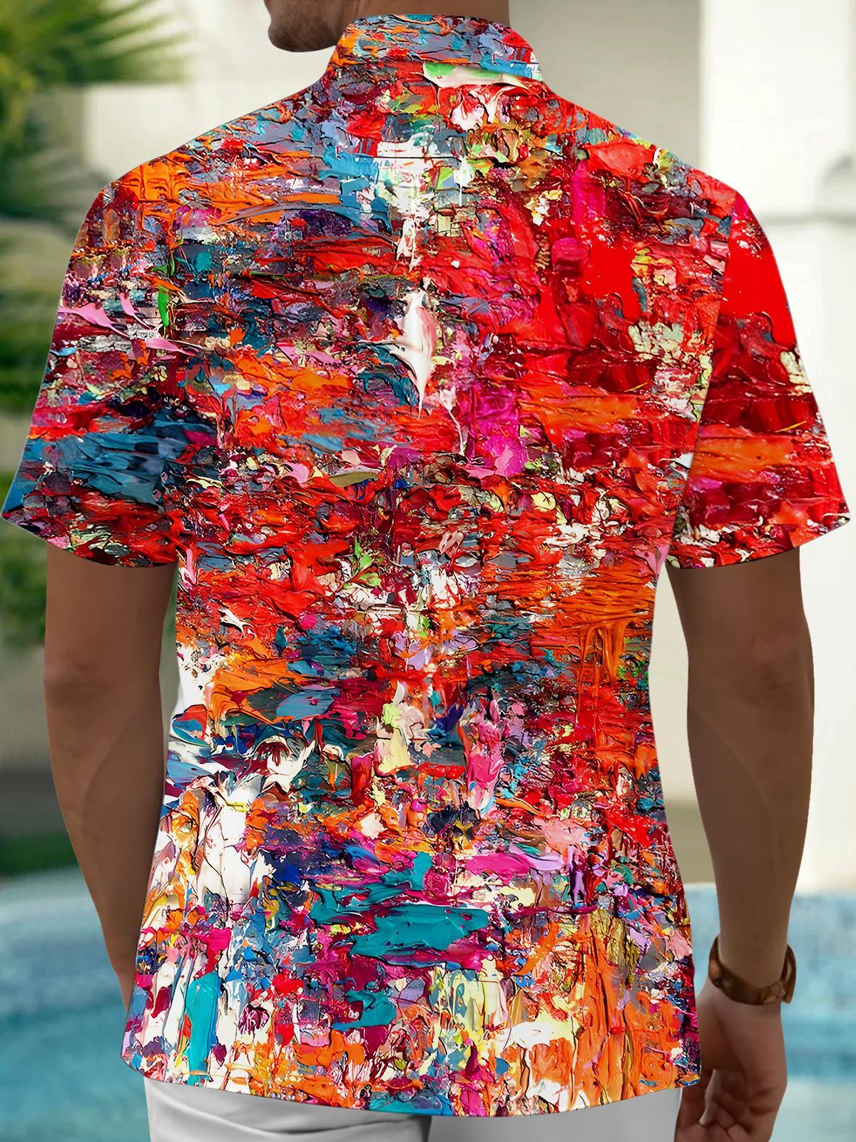 Tie Dye Men's Pocket Short Sleeve Shirts