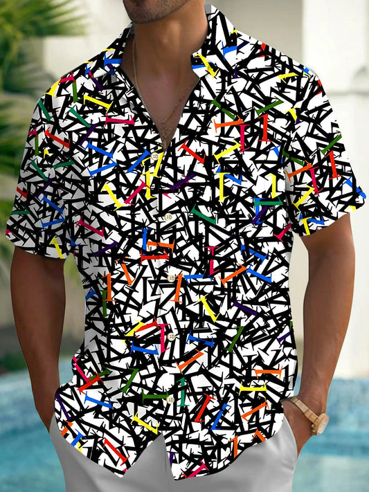 Tie Dye Men's Pocket Short Sleeve Shirts