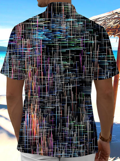 Geometry Men's Pocket Short Sleeve Shirts