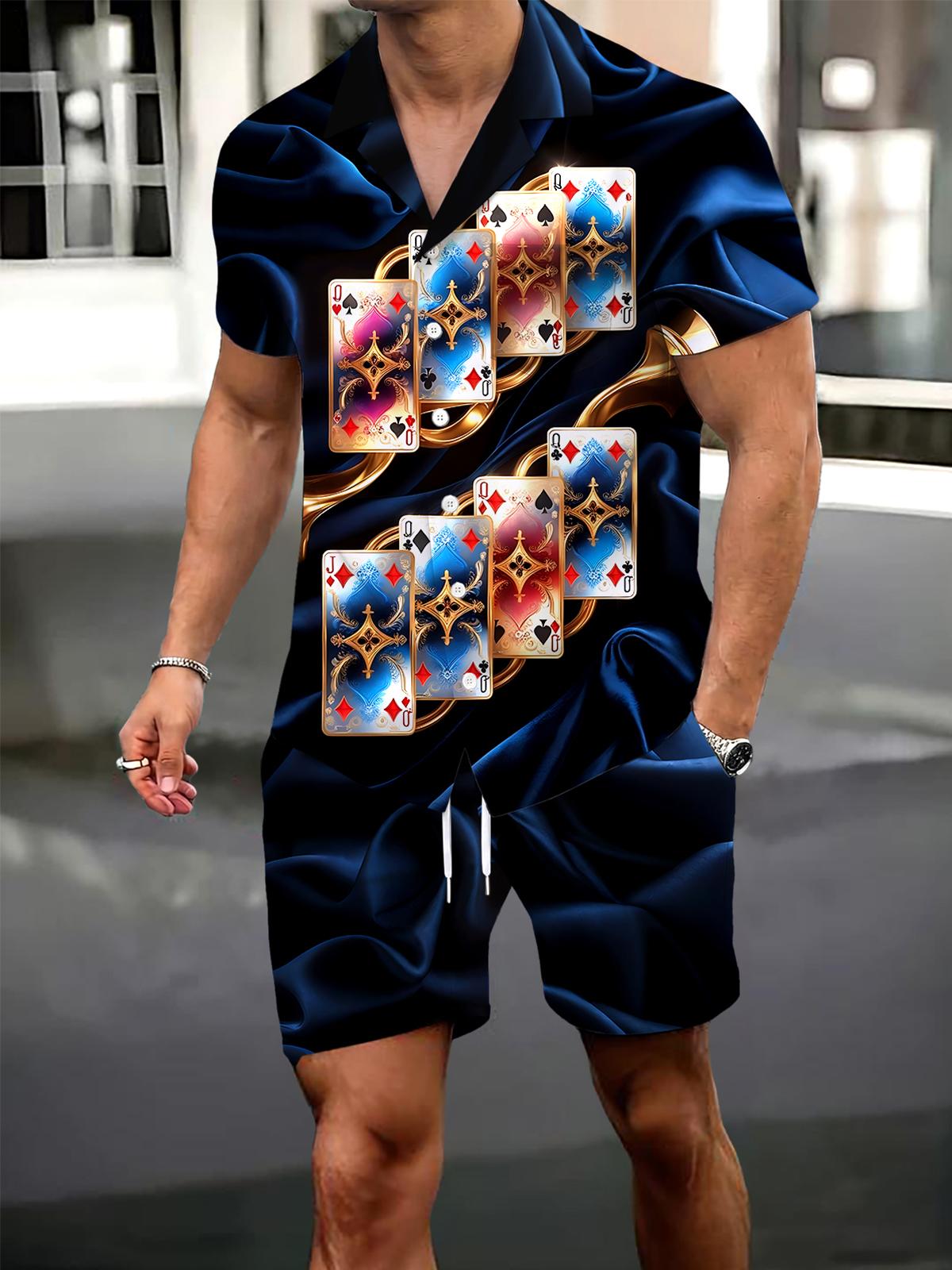 Poker Men's Pocket Short Sleeve Set