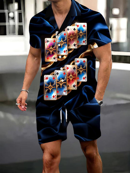 Poker Men's Pocket Short Sleeve Shirts