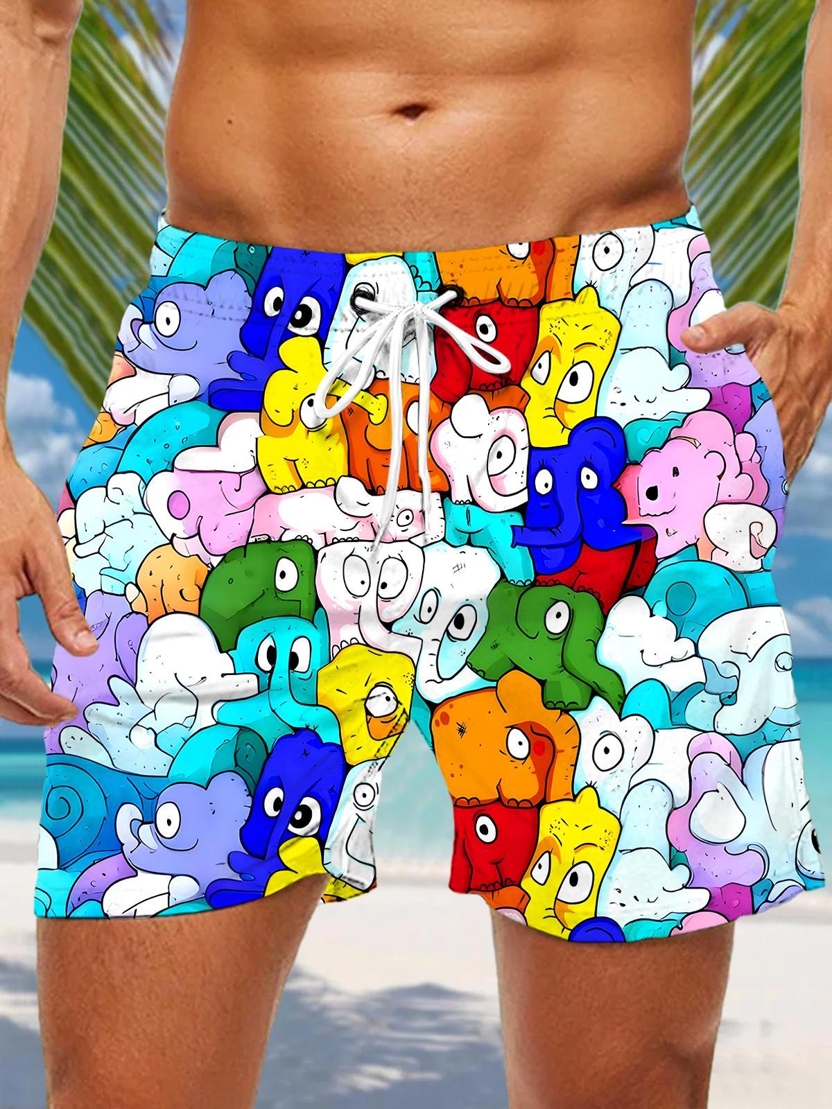 Elephant Men's Print Pocket Shorts