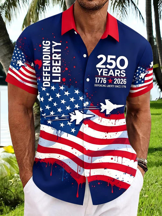 250th Anniversary Celebrate Men's Pocket Short Sleeve Shirts