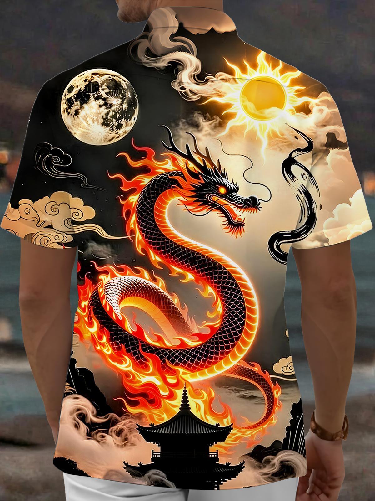 Dragon Men's Pocket Short Sleeve Shirts