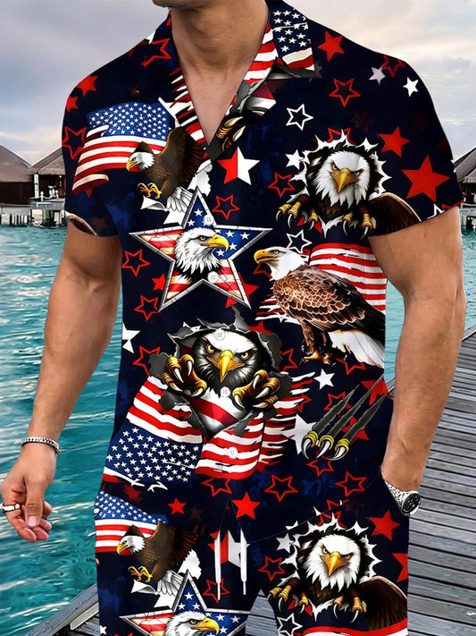Independence Eagle Men's Pocket Short Sleeve Shirts