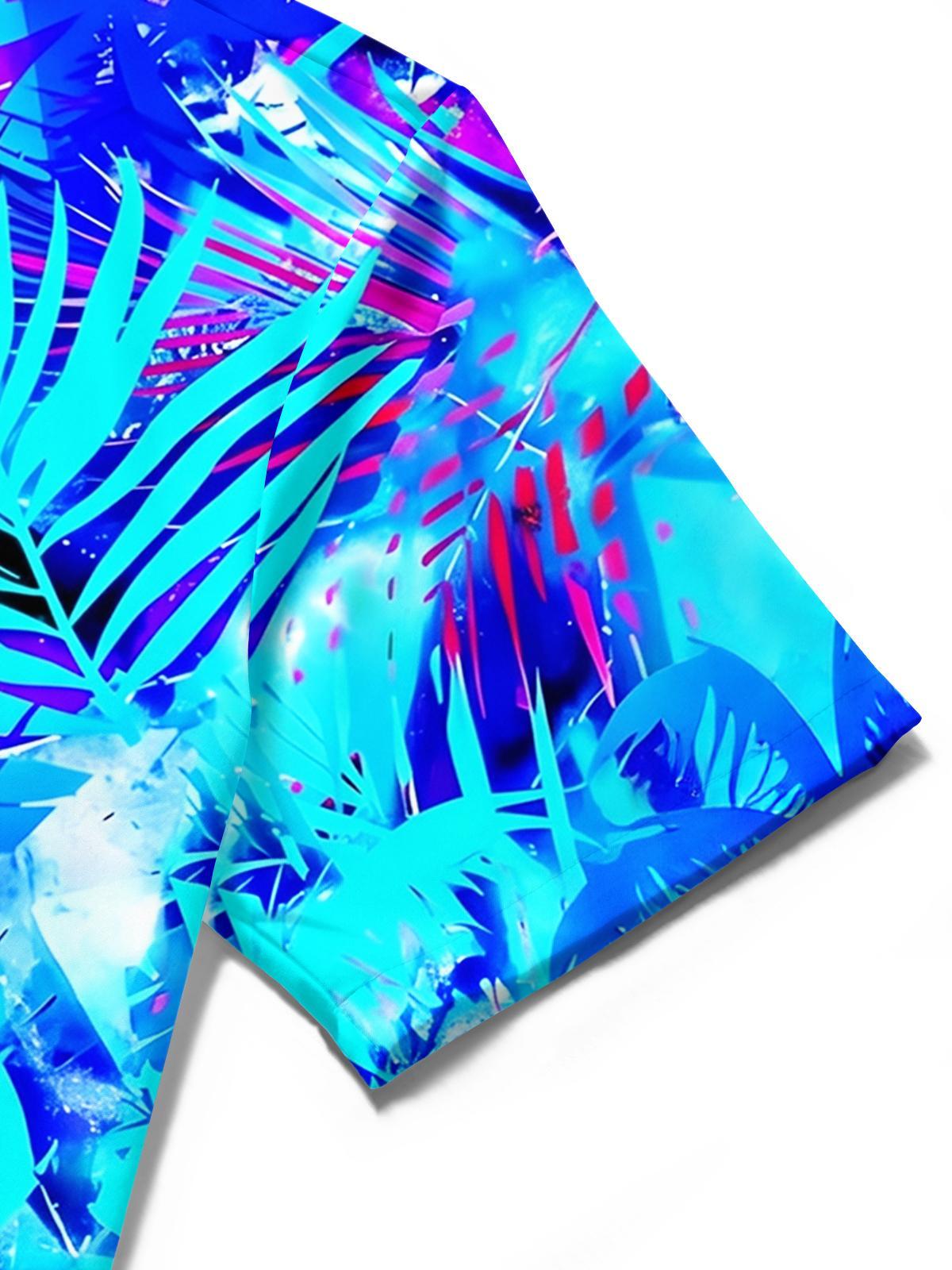 Hawaiian Leaf Men's Pocket Short Sleeve Shirts