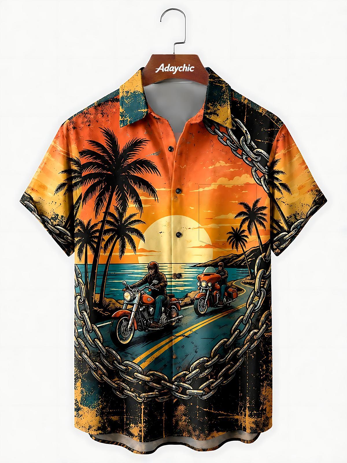 Hawaiian Men's Pocket Short Sleeve Shirts