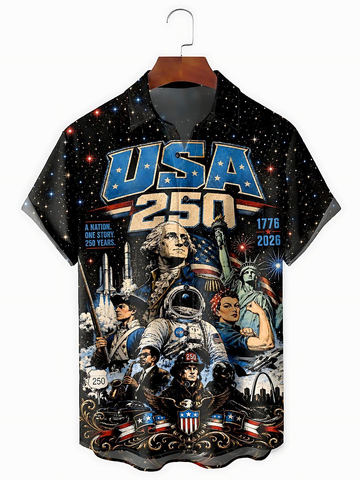 Independence Astronaut Men's Pocket Short Sleeve Shirts