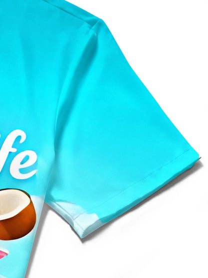 Hawaiian Cruise Vacation Life Men's Pocket Short Sleeve Shirts