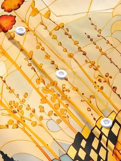Abstract Art Gold Sun Men's Pocket Short Sleeve Shirts