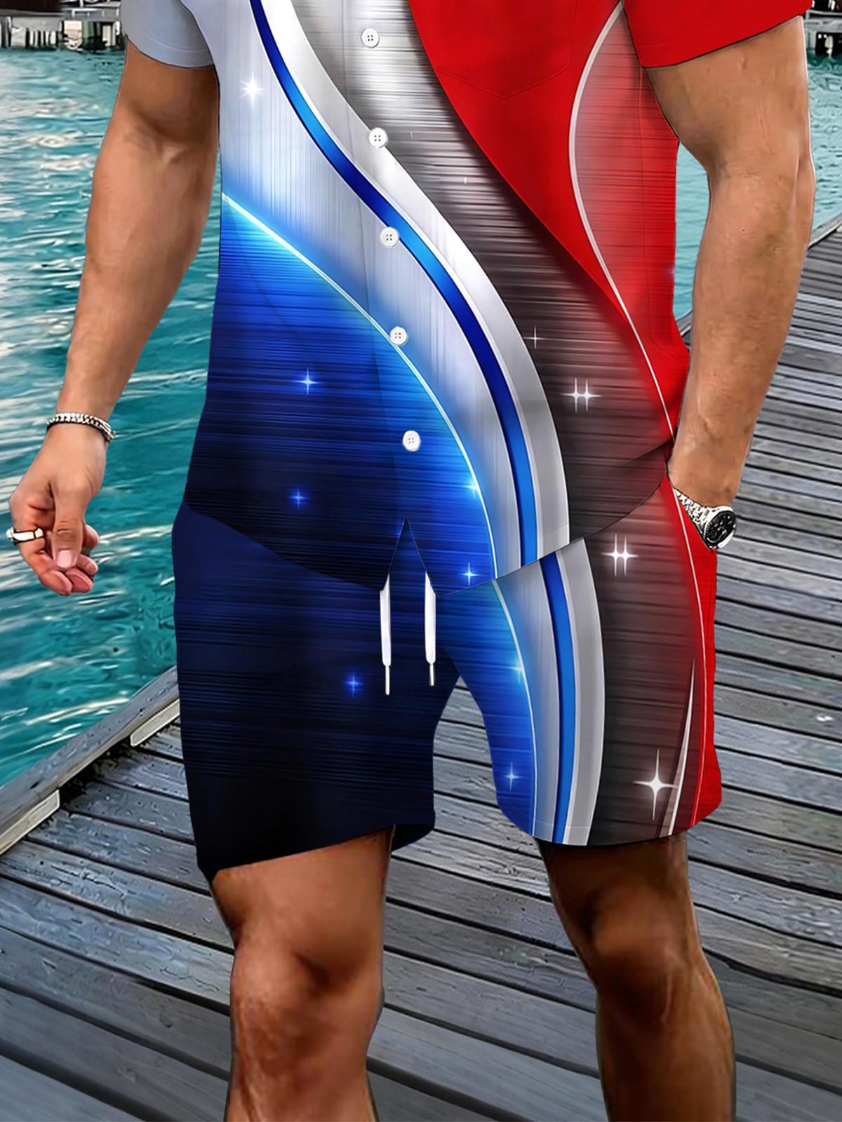 Independence Abstract Men's Print Pocket Shorts