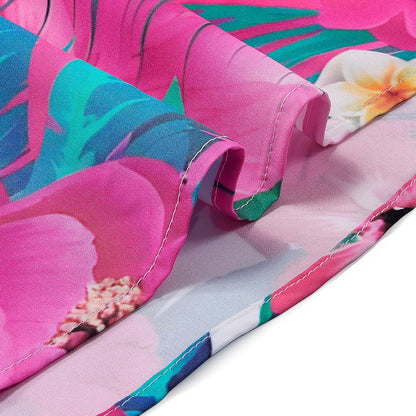 Mens Hawaiian Shirt Flower Print Casual Shirts Short Sleeve Beach Vacation Clothes for Travel Vacation Summer Beach fine