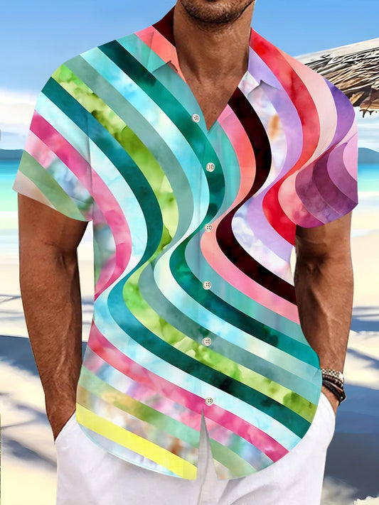 Geometry Men's Pocket Short Sleeve Shirts
