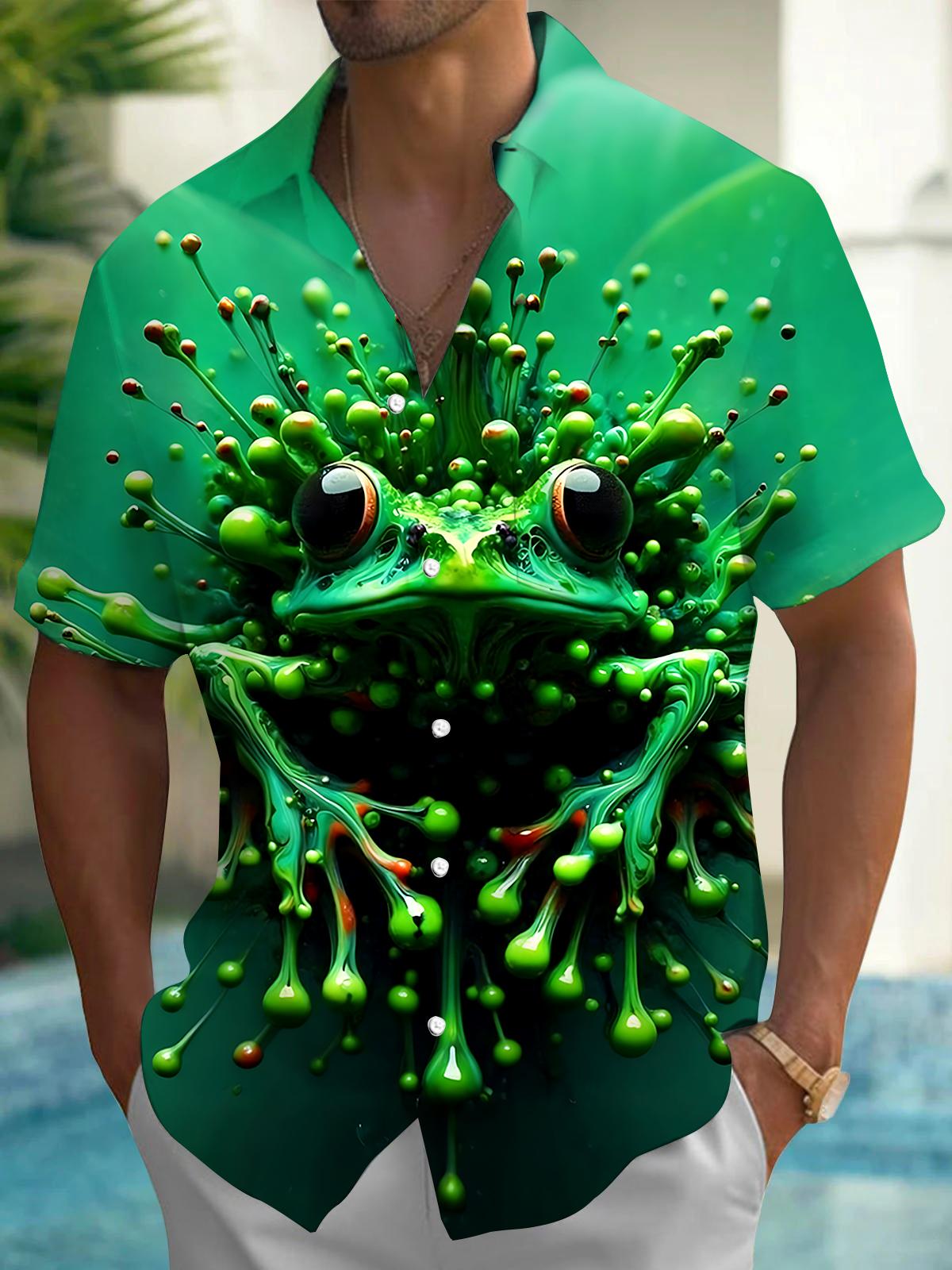 Frog Men's Pocket Short Sleeve Shirts
