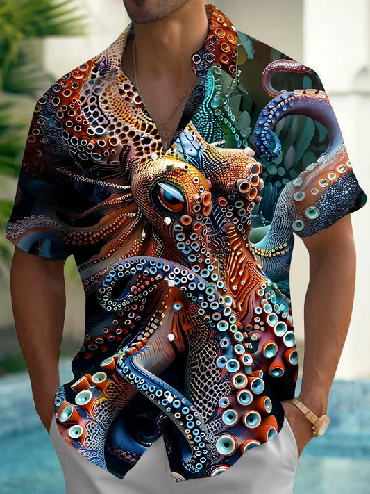 Octopus Men's Pocket Short Sleeve Shirts