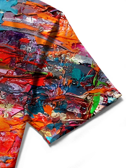 Tie Dye Men's Pocket Short Sleeve Shirts