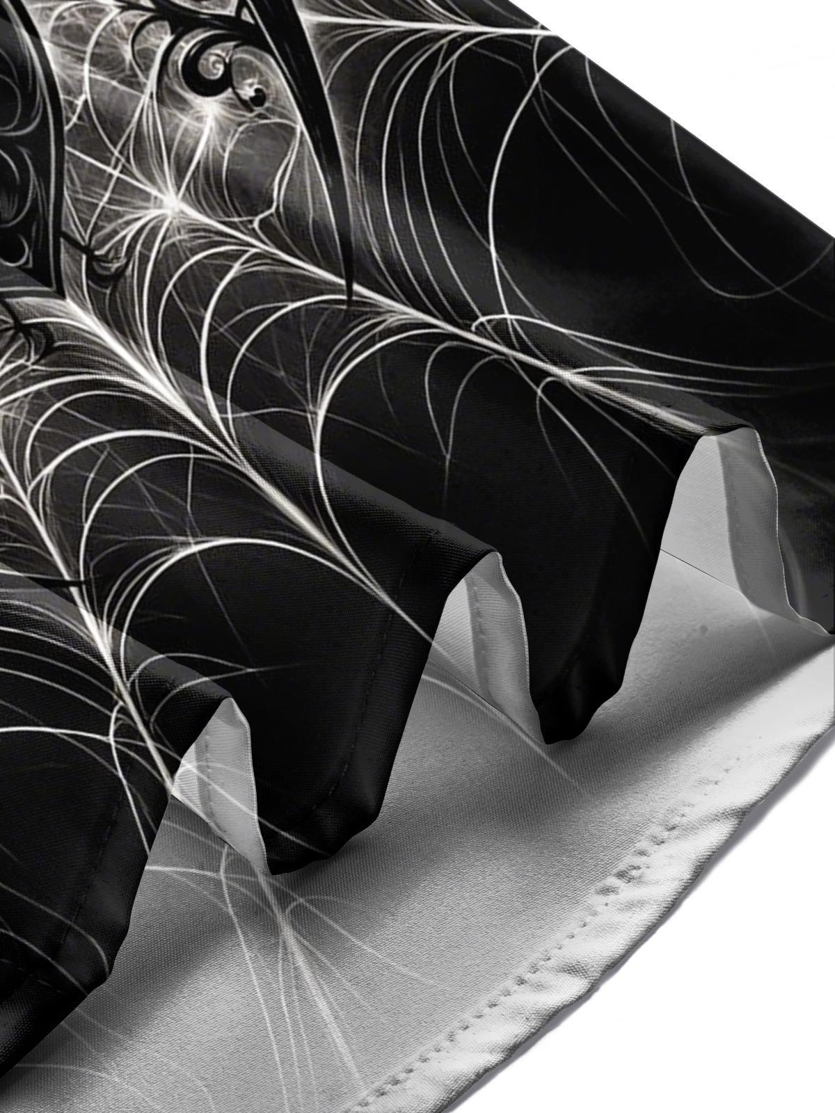 Spider Print Men's Pocket Short Sleeve Shirts