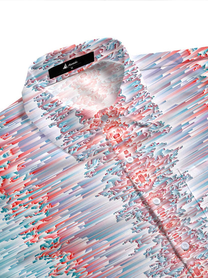 Abstract Print Men's Pocket Short Sleeve Shirts