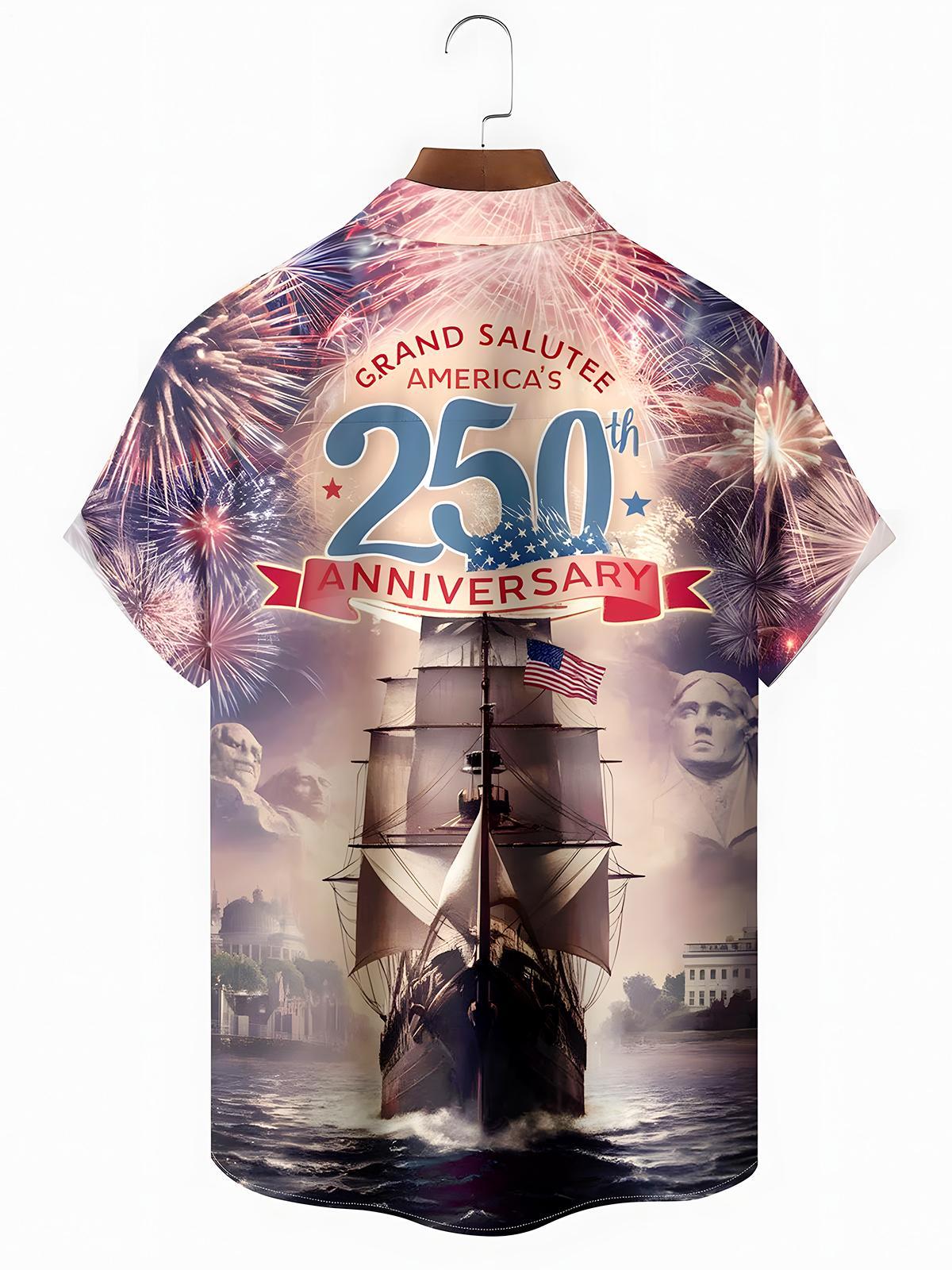 Independence Boat Men's Pocket Short Sleeve Shirts