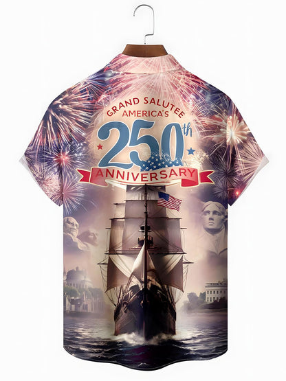 Independence Boat Men's Pocket Short Sleeve Shirts