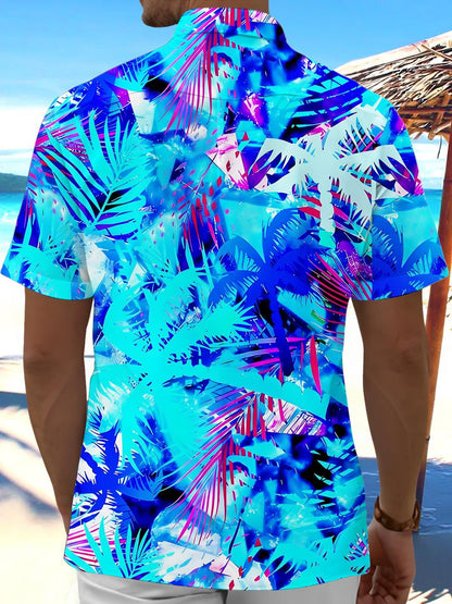 Hawaiian Leaf Men's Pocket Short Sleeve Shirts