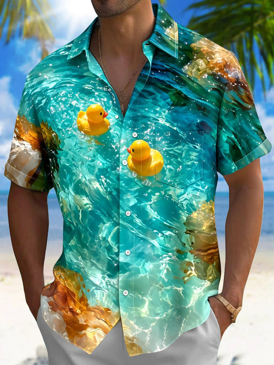 Hawaiian Duck Men's Pocket Short Sleeve Shirts