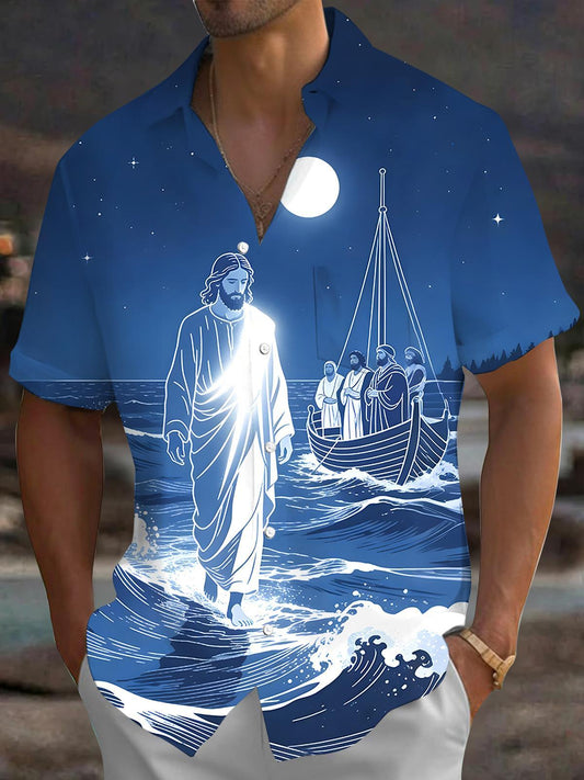 Christianity Jesus Men's Pocket Short Sleeve Shirts
