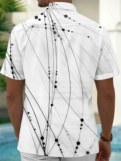 Geometry Men's Pocket Short Sleeve Shirts