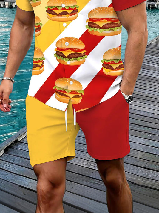 Basic Men's Print Pocket Shorts