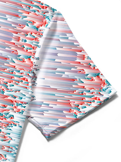 Abstract Print Men's Pocket Short Sleeve Shirts